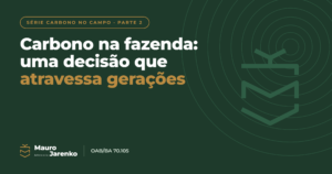 organização para o crédito de carbono nas fazendas